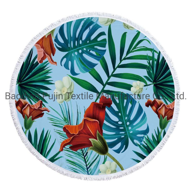 Beach Towel Round Roundbeach Towels Beach Microfiber Beach Towel Round Beach Towel with Tassels