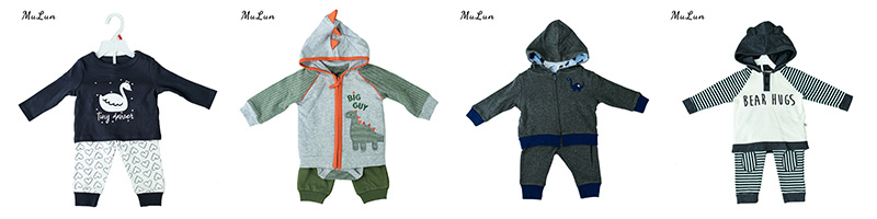 Comfortable Baby Set Four Seasons Cartoon Print Baby Clothes Sets Unisex Kids Clothing Set