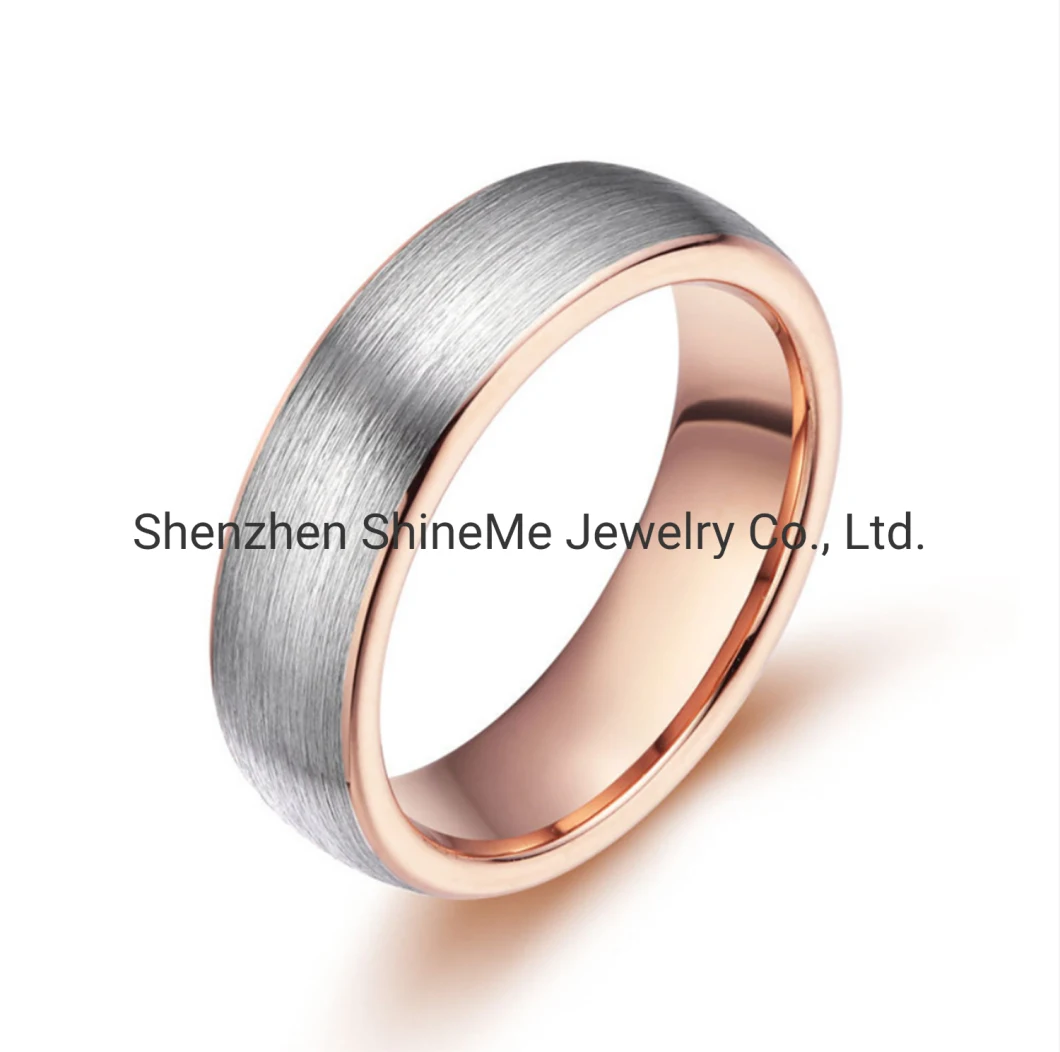 Factory Wholesale Men's Tungsten Gold Ring Tungsten Rose Gold Ring Tungsten Steel Jewelry Tst4191