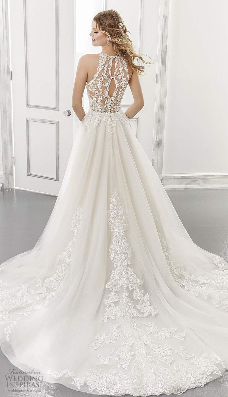 A-Line Lace Bridal Dresses Tailor-Made Wedding Dress Gown 2021 F819
