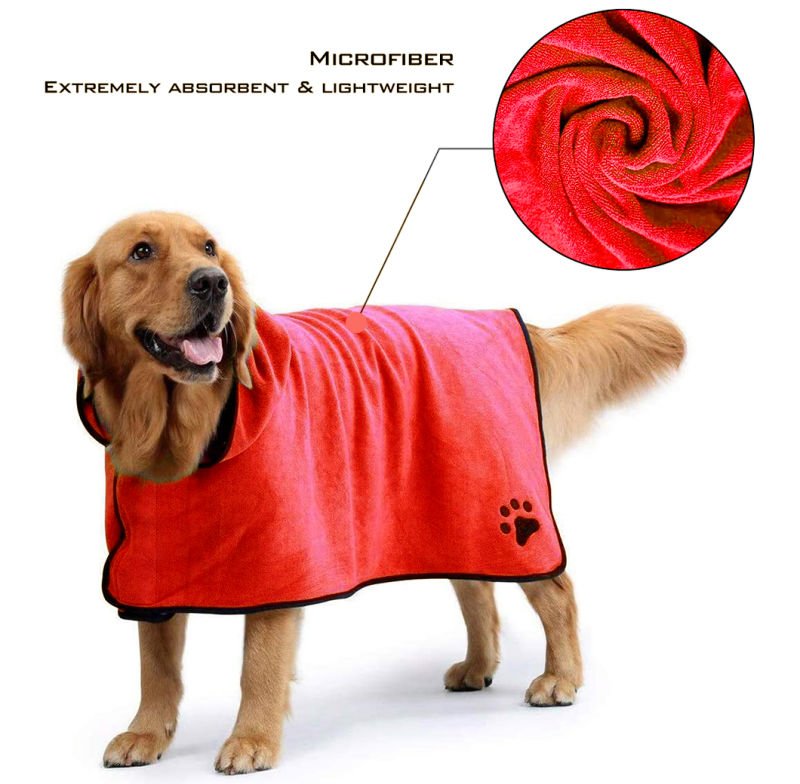 Super Absorbent Bathrobe Grooming Quick Drying Dog Cat Towel Wholesale Pet Accessories
