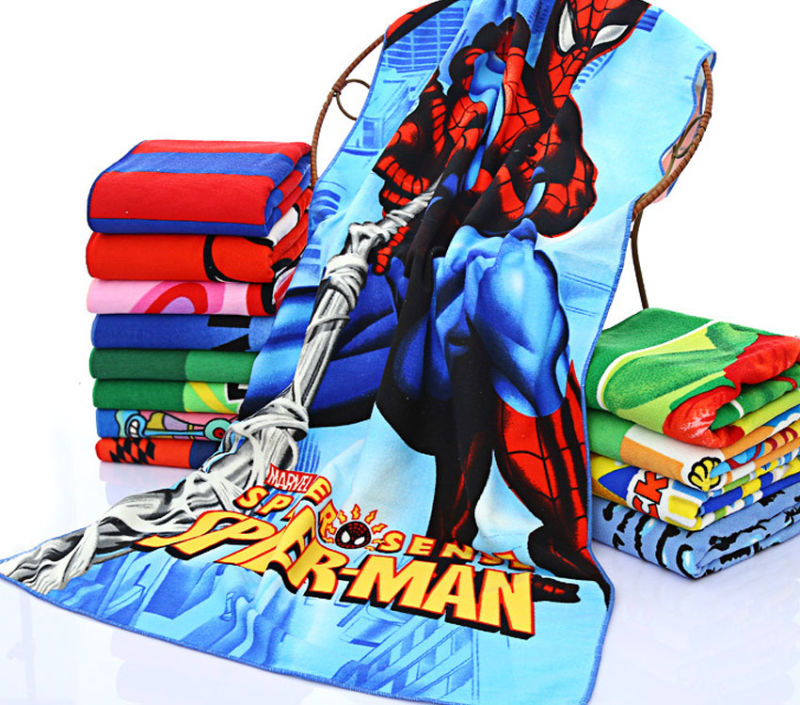 Wholesale Customized Children Microfiber Beach Towel Cartoon Printing Kids Bath Towel