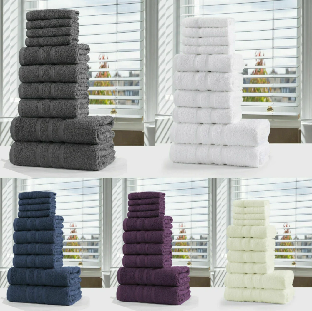 Luxury Towel Bale Set 100% Egyptian Cotton Soft Face Hand Bath Bathroom Towels
