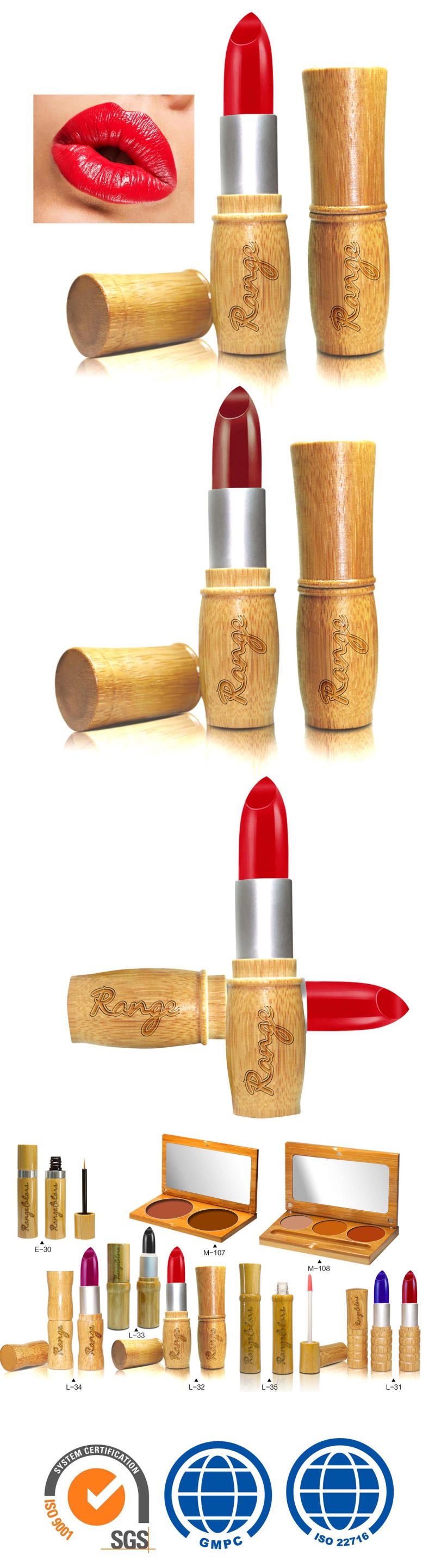 Non Plastic Makeup Series Bamboo Cosmetic Bamboo Environmental Lipstick