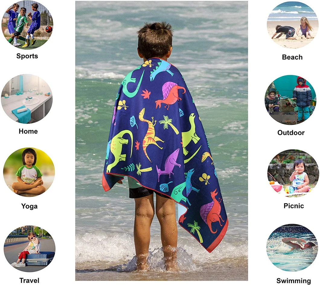 Beach Towel for Kids - Dinosaur - Microfiber Large (30
