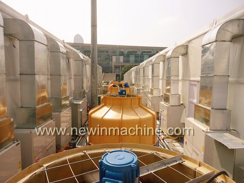 Bottle Type FRP Cooling Tower for Hotel Industry 40 Ton