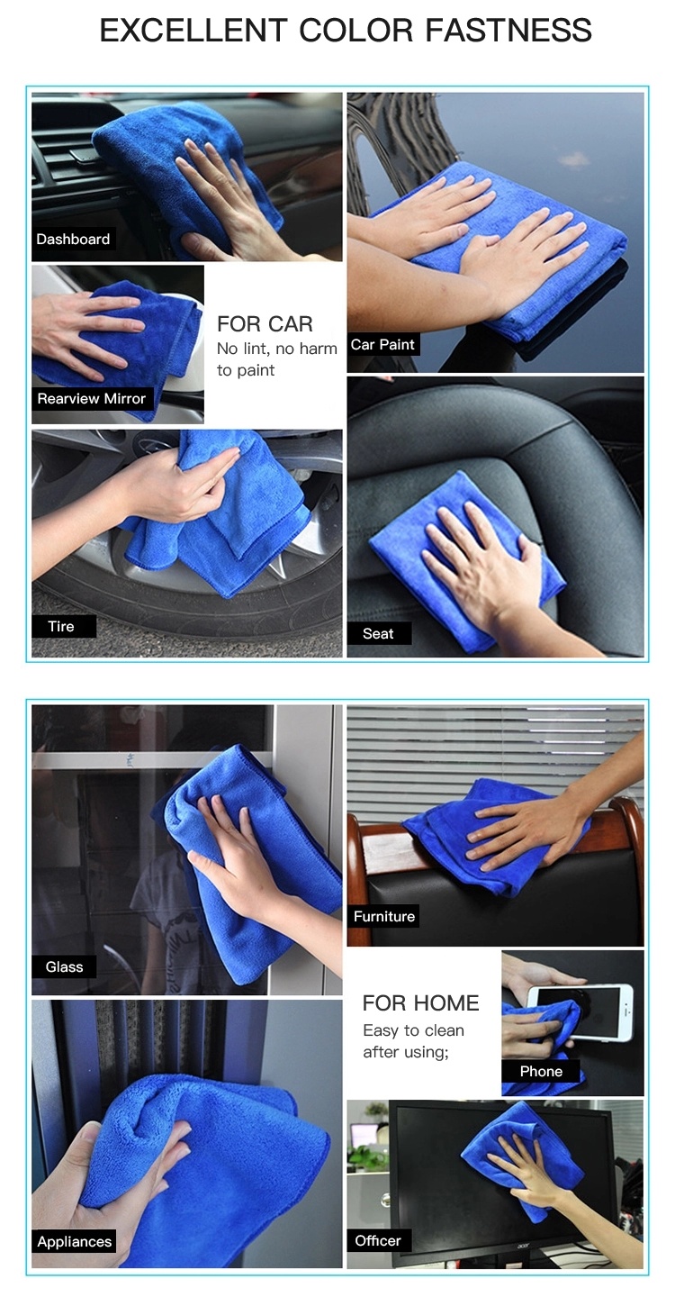 High Quality Microfiber Towel Car Wash Cloth for Car Cleaning