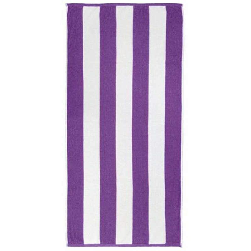 Custom Print Cotton/Microfiber Red/Green/Purple/Blue/Yellow Stipe Beach Towel