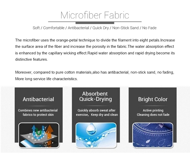 2020 Promotional Multi Functional Microfibre Beach Towel