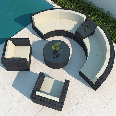 Circular Rattan Combination Outdoor Circular Garden Courtyard Sofa