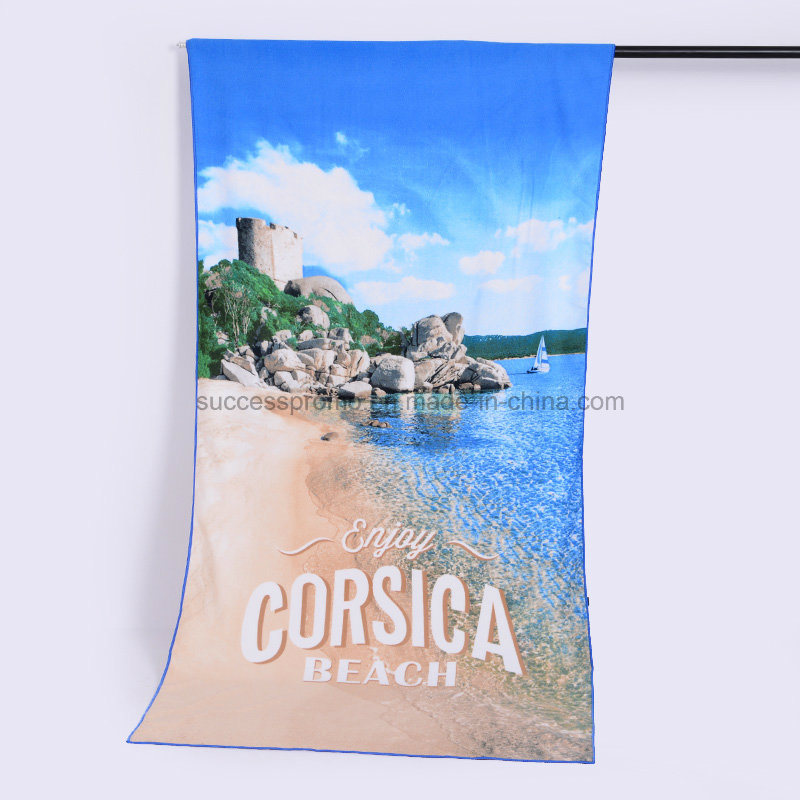 Microfiber Beach Towel with Reactive Printing, Cotton Towel