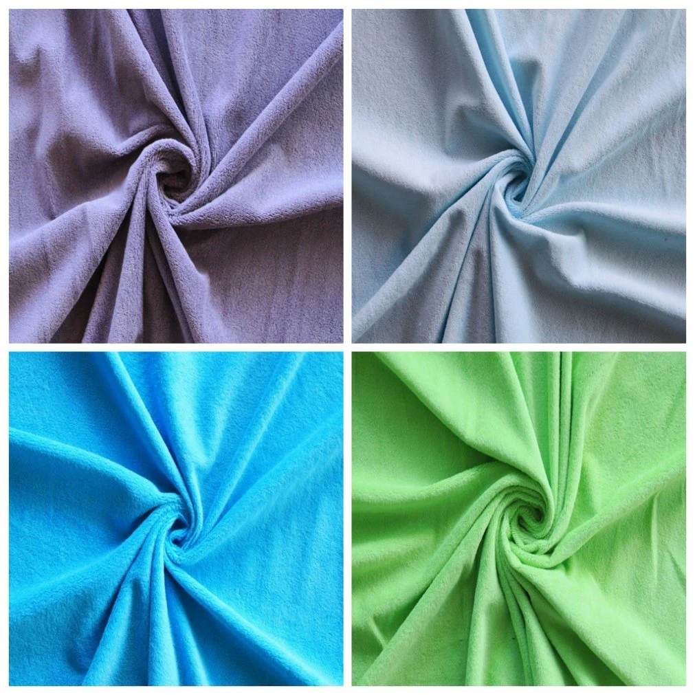 180GSM Polyester Double-Side Velvet Fabric Coral Velvet Fabric for Beach Towel
