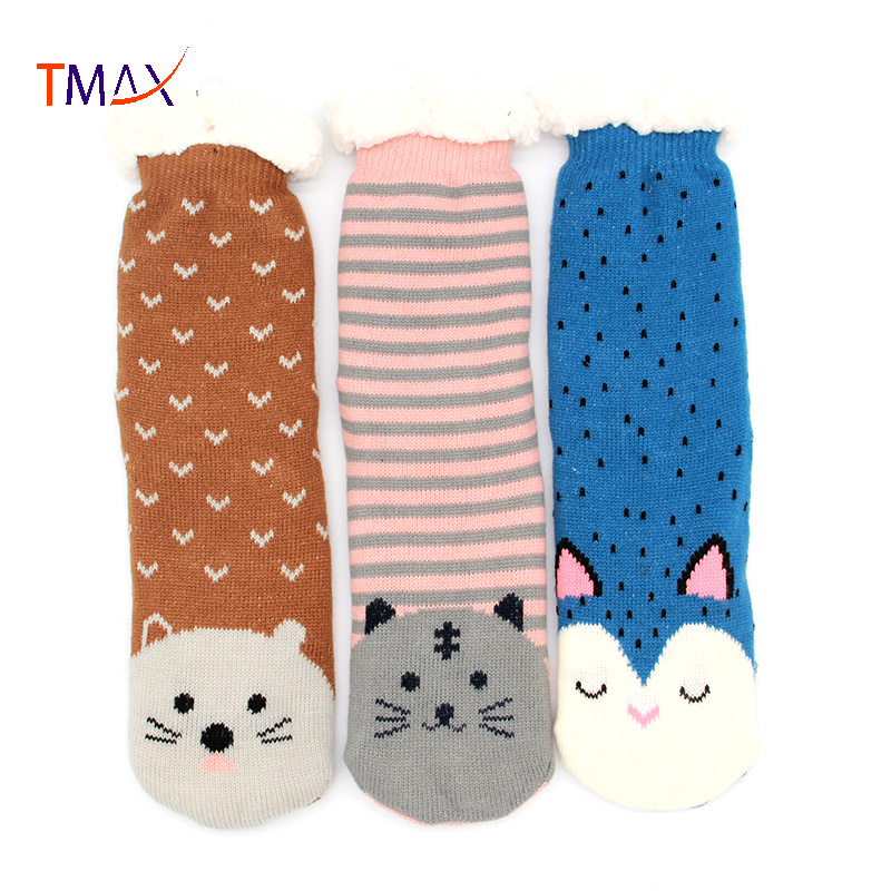 Indoor Thermal Fluffy Fleece Women Fuzzy Cozy Slipper Socks