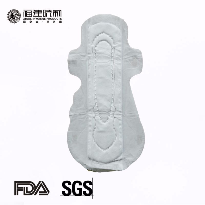 China Breathable Disposable Organic Cotton Long Night Sanitary Napkin 338mm