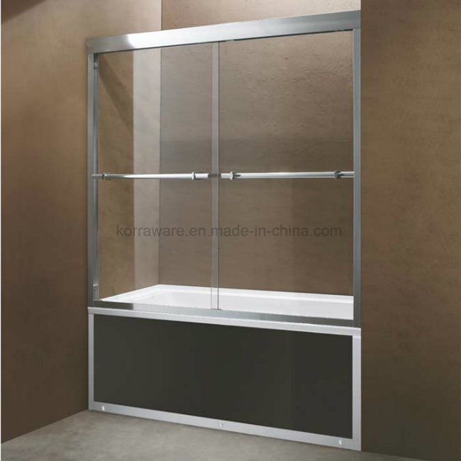 Frame Bypass Sliding Shower Room with Two Handle Towel