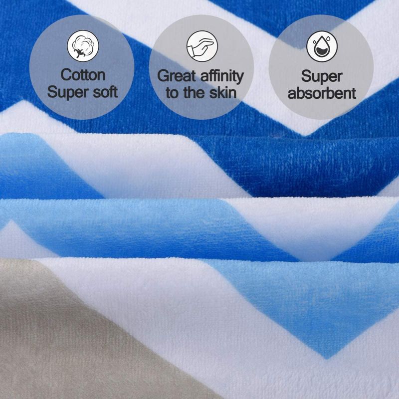 Beach Towels Cotton Pool Towel with Anchor Oversized Beach Towels Blanket 2 Pack Beach Towels