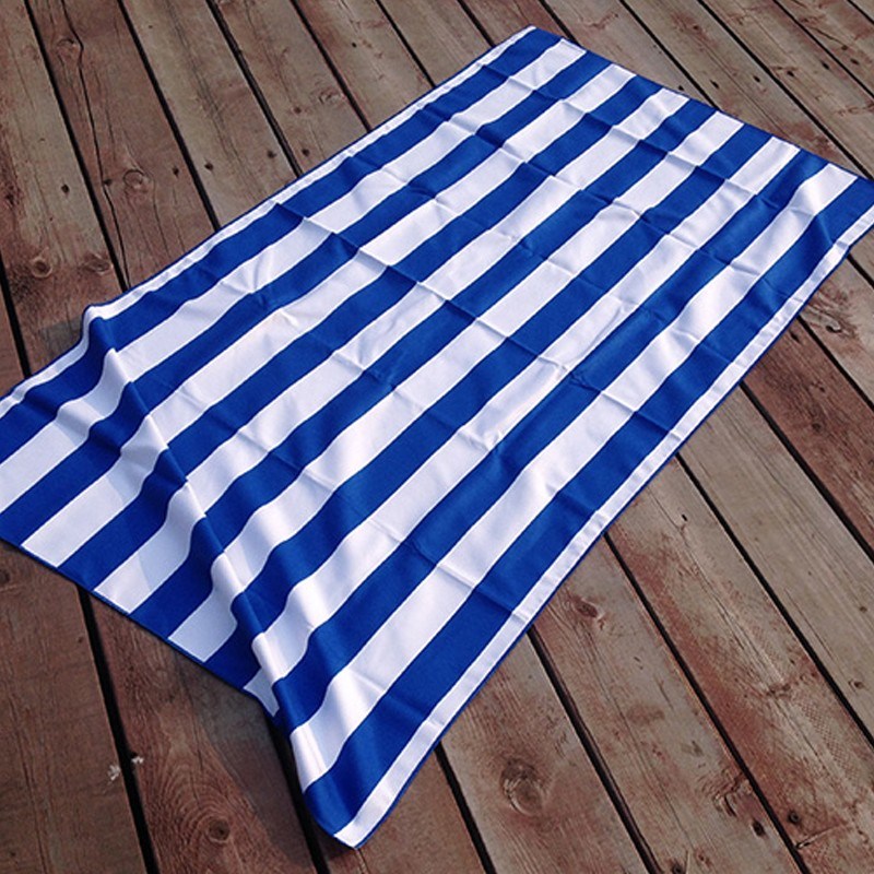 Customize Quick Dry Stripes Microfiber Suede Sand Free Beach Towels