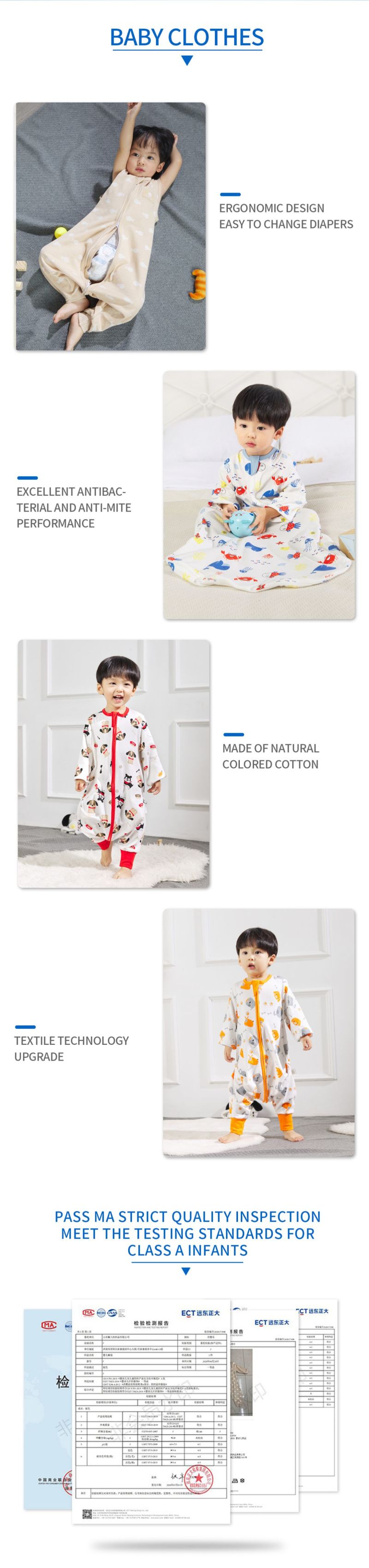 Wholesale Factory Custom Newborn Baby Clothes Organic Cotton Baby Rompers Babies Full Set Baby Clothes