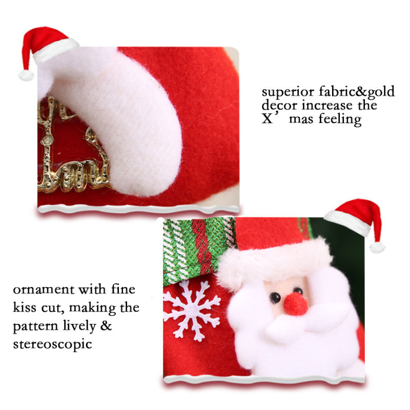 Promo 10cm X 17cm Santa Christmas Gift Bag Christmas Stocking Xmas Stocking