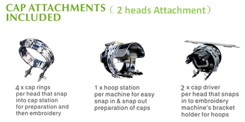 2020 Qhm 2 Heads Embroidery Machine Embroider Hat/Flat/T-Shirt Embroidery with Touch Screen Computer Embroidery Machine