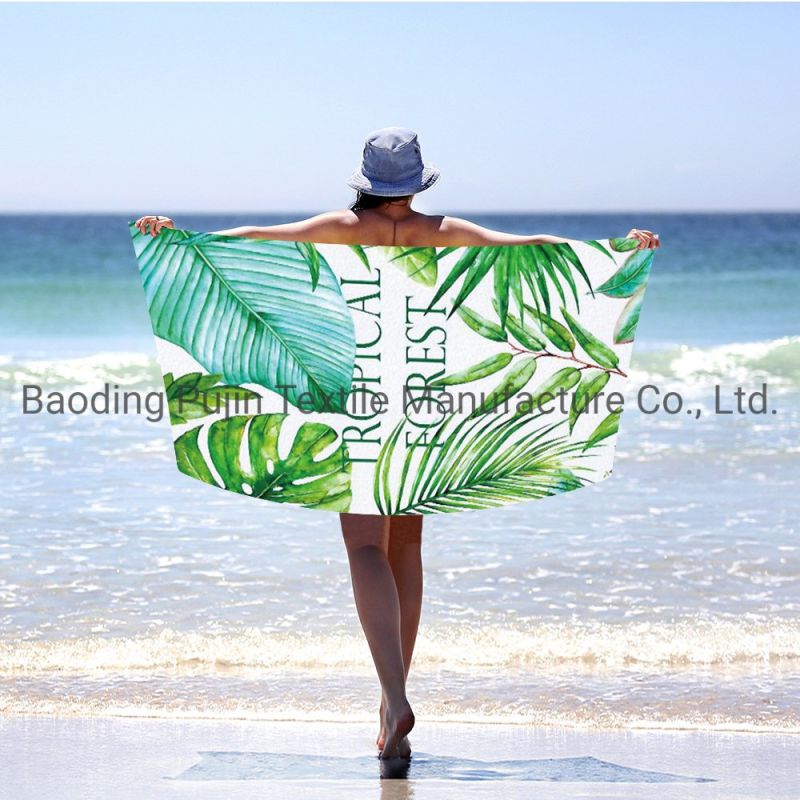 Custom Printed Recycled Polyester Microfiber Beach Towels or as Yoga Towels