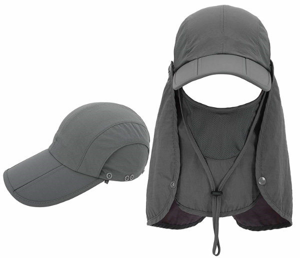 Anti-UV Outdoor Sun Protection Windproof Cap with Neck and Face Cover