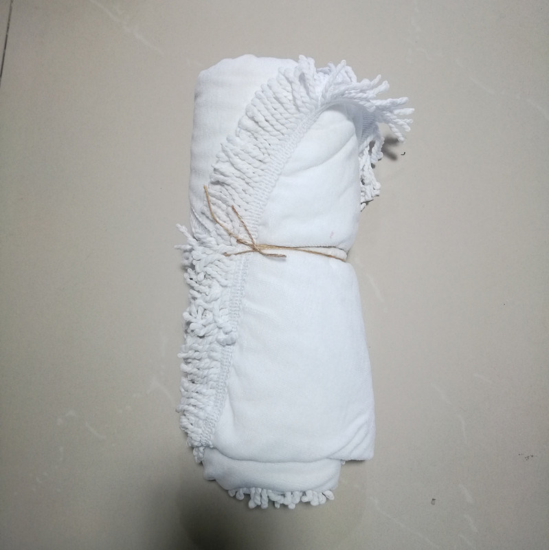 Custom Microfiber/Cotton Pure White Blank Round Beach Towel