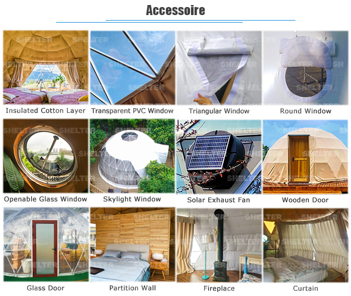 2020 Tourism Hotel Industry Ecodome for Glamping Running Four Seasons