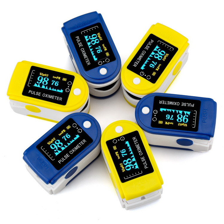 Blood Testing Equipments Color LED Fingertip Pulse Oximeters