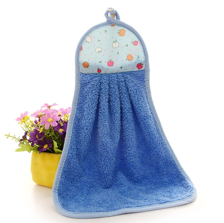 Factory Direct Korean Hanging Towel Coral Velvet Cute Cartoon Handkerchief Hanging Hand Towel Custom Logo