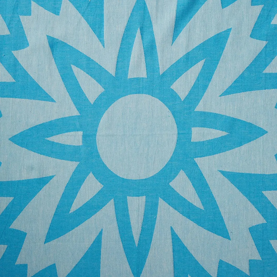 100% Organic Cotton Flamenco Turkish Towel - 37X70 Inches, Aqua