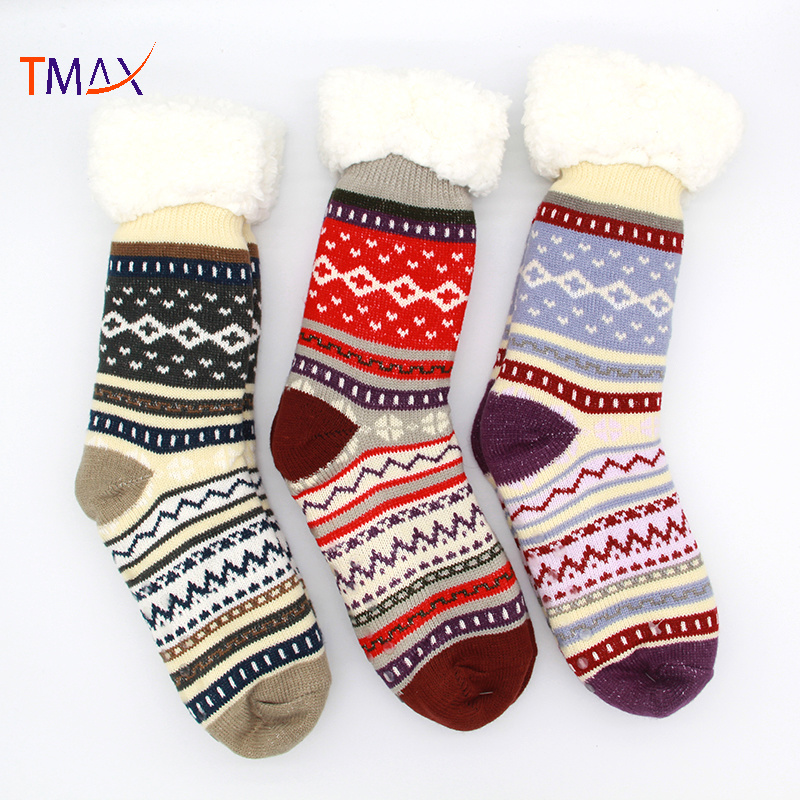 Indoor Thermal Fluffy Fleece Women Fuzzy Cozy Slipper Socks