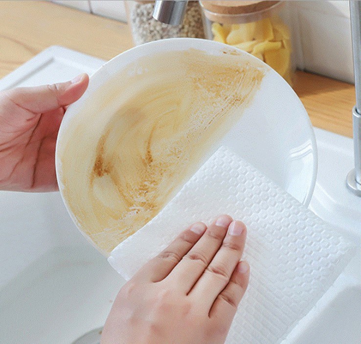 Hot Sale Paper Towel Roll Kitchen Eco-Friendly Kitchen Bamboo Dishcloth Bamboo Fiber Kitchen Paper Towel