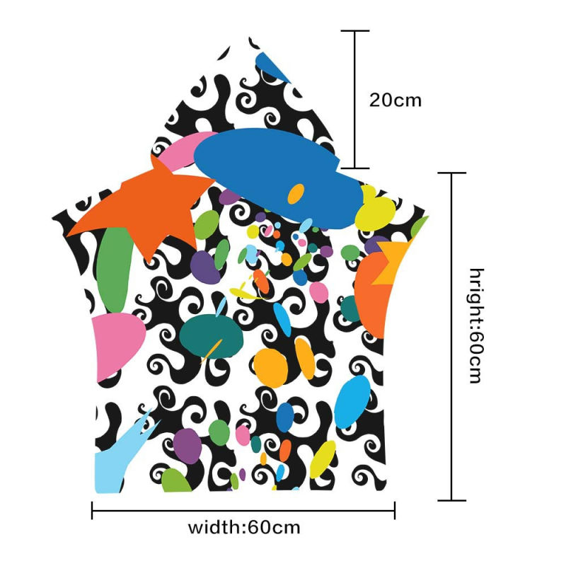 Customized Children Cartoon Printing Microfiber Hooded Towel Beach Towels Cloak