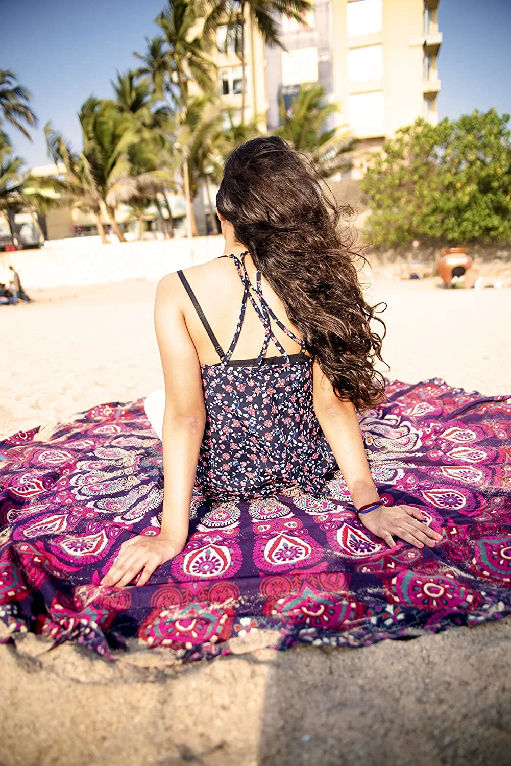 Mandala Tapestry Hippie Indian Blanket Picnic Tablecloth Spread Boho Gypsy Cotton Round Beach Towel