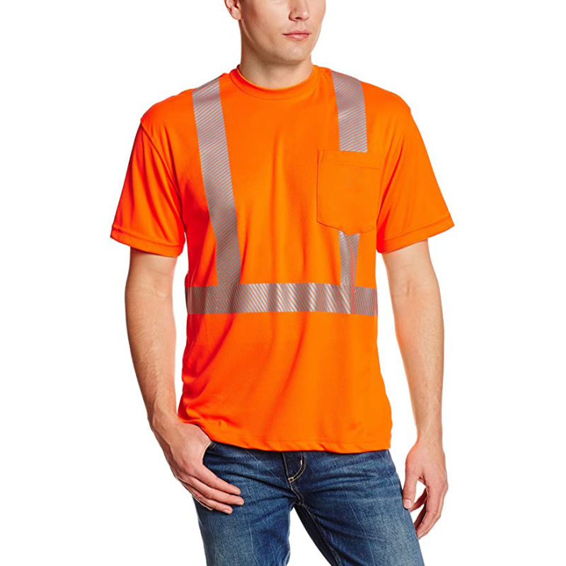 Workwear Construction Quick Dry Reflective Safety T Shirt