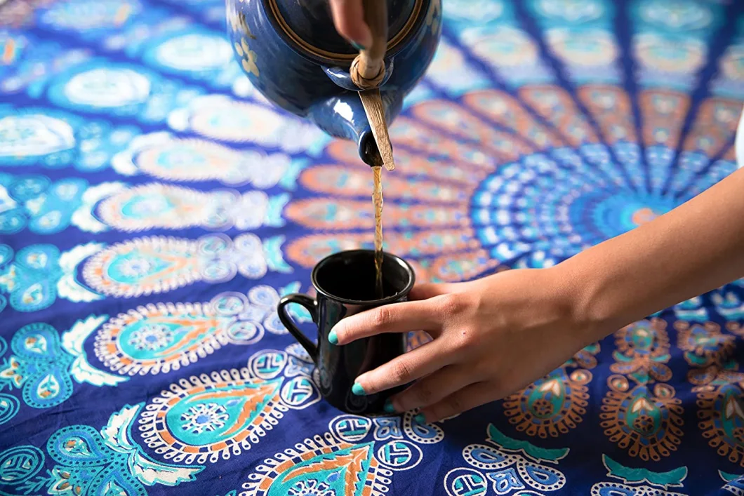 Mandala Tapestry Hippie Indian Blanket Picnic Tablecloth Spread Boho Gypsy Cotton Round Beach Towel