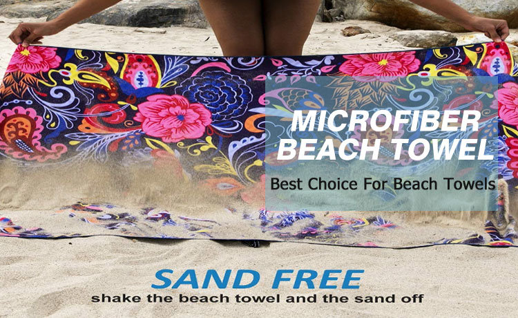 Low Price Custom Design Quick Dry Extra Large Vibrant Microfiber Beach Towels