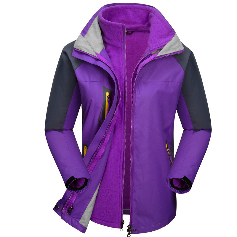 OEM Women's Outdoor Hooded Waterproof Windproof 3 in I Jacket