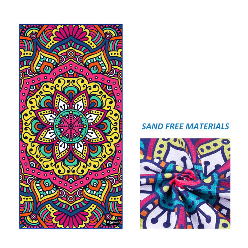 Quick Dry Sand Resistant Florida Blank Beach Towels Velour Reactive Printing