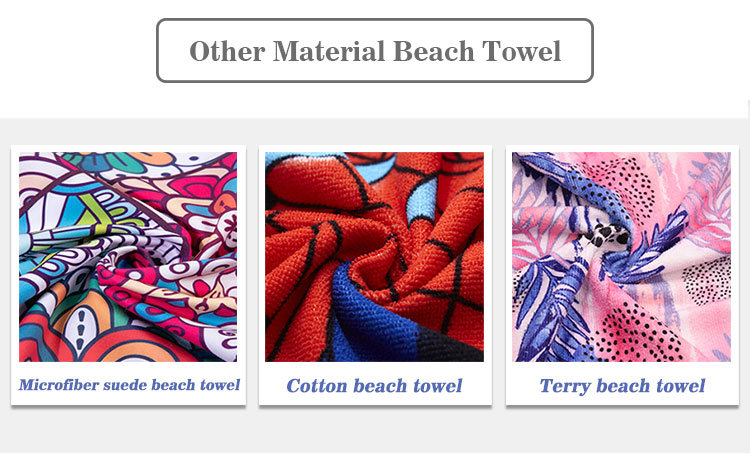 Promotional Custom Lightweight Microfiber Sublimation Towelie Beach Bath Towel Terry Blanket