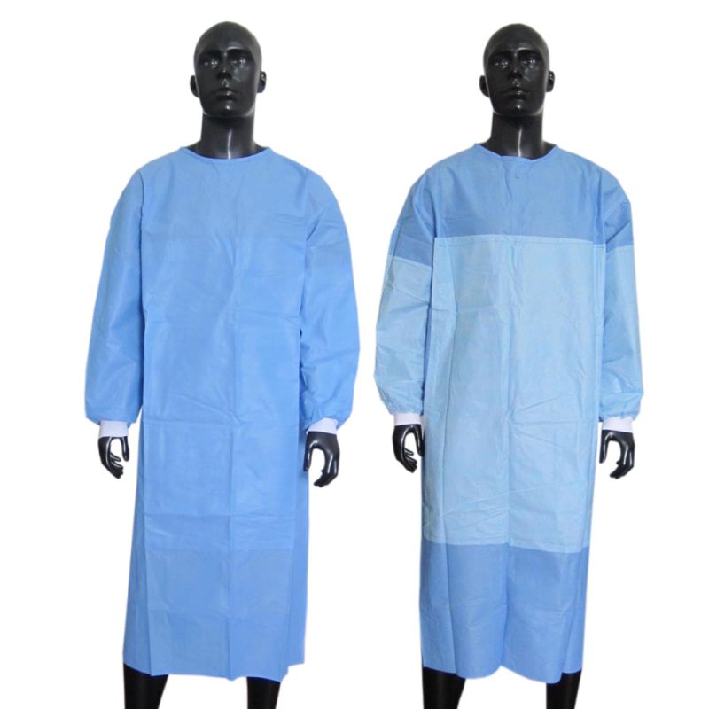 Sterile Poly-Reinforced Surgical Gowns with Hand Towel Large Blue