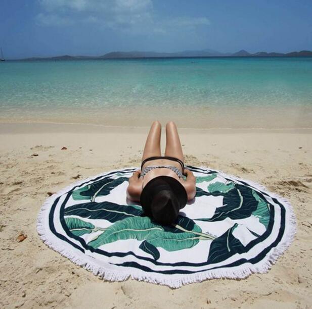 2017new Design Print Mandala Round Beach Towel Cover up