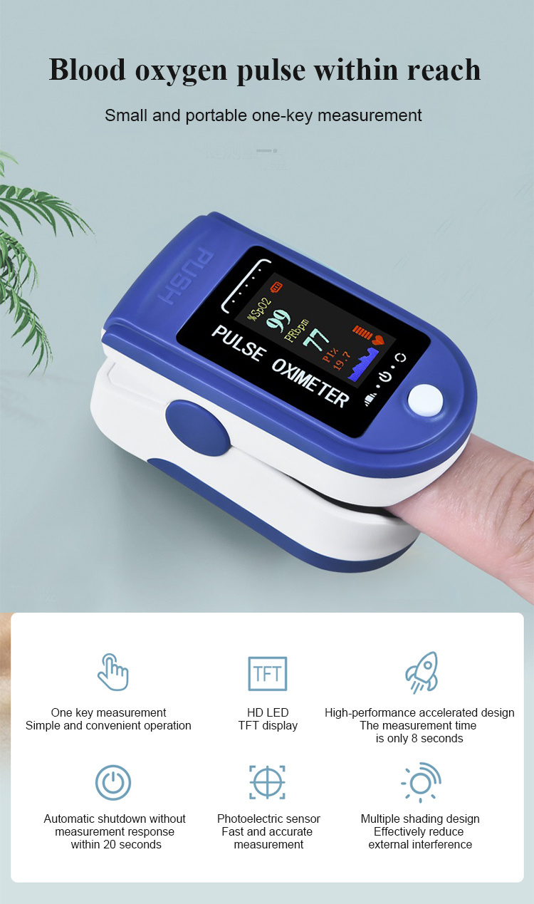 Portable Finger Fingertip Pulse Oximeter Digital Color OLED Finger Oximetro Manufacturer