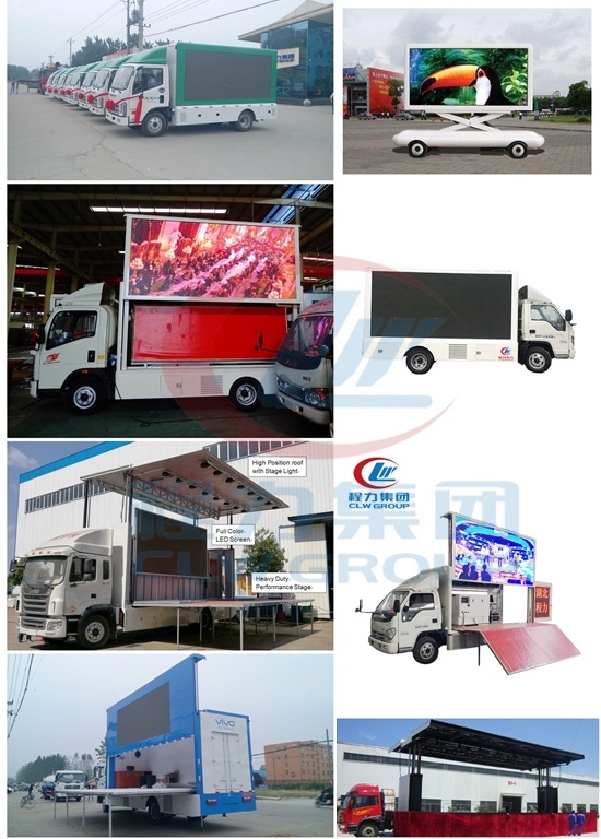 Yellow Color Sinotruk Scrolling Screen LED Advertising Truck