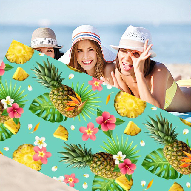 Promotional Quick Dry Sand Digital Printed Microfiber Custom Beach Towel