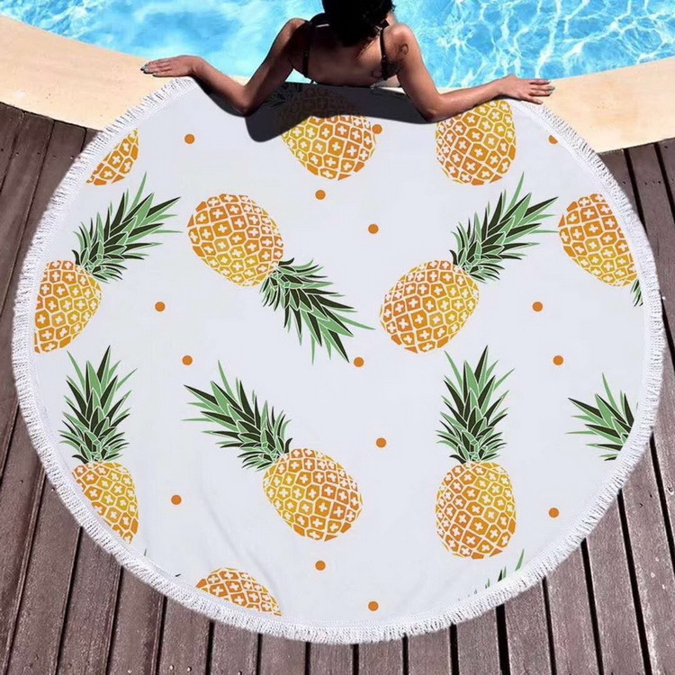 Crazy Popular on Instagram Pattern Round Beach Towel with Tassel Fringe