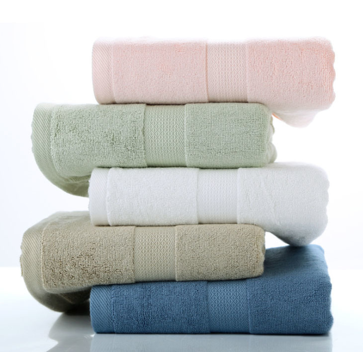 Wholesale Custom Super Soft Solid Color Terry Bamboo Cotton Bath Towel Multi Color Dobby Luxury Hotel Bath Towel