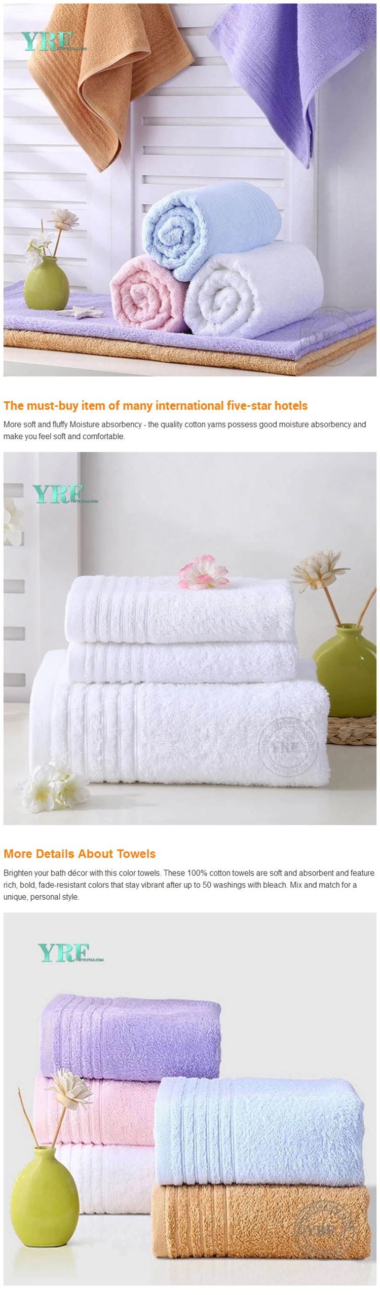 Hotel Supply 100% Cotton Plain Jacquard Bath Towel Painted Beach Towels