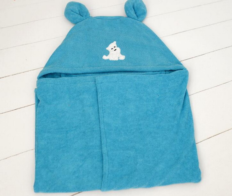 Top Quality Organic Cotton Baby Hooded Towel, Poncho Towel